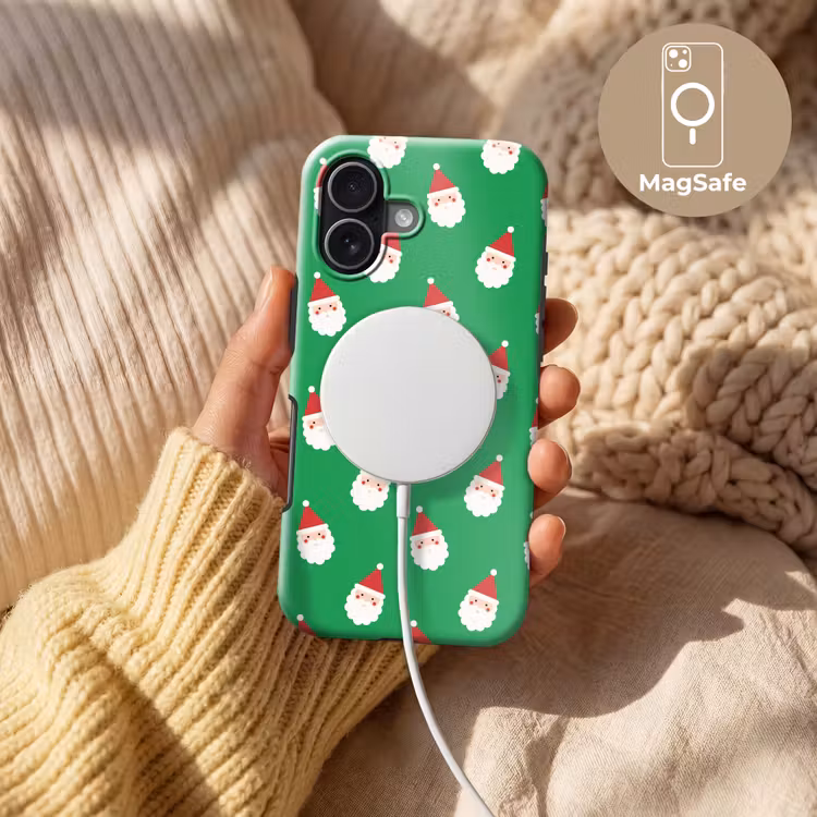 Telefoonhoesje Toughcase - Kerstman - Kerst - Neon - Groen — 8