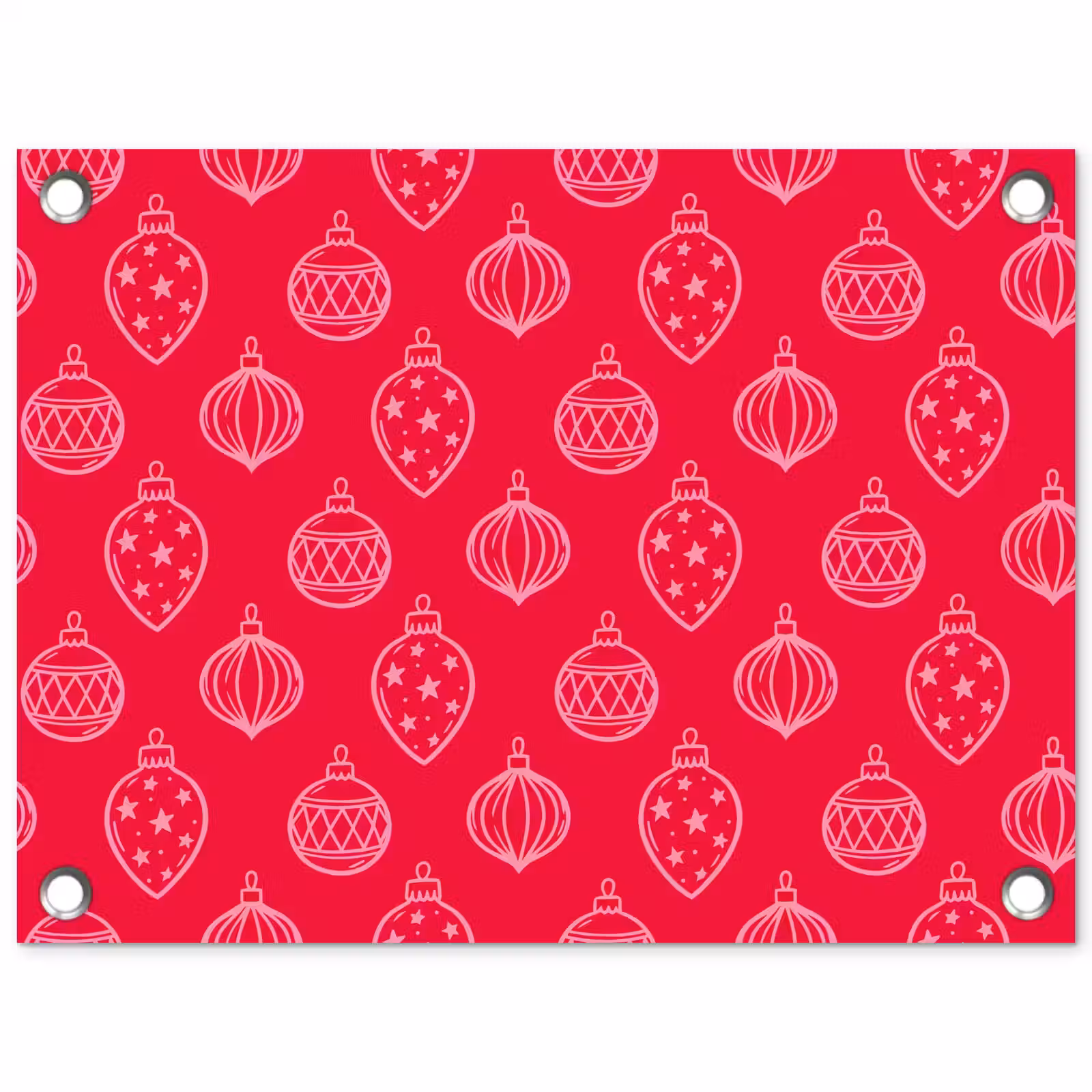 Tuinposter - Kerstbal - Rood - Roze — 1