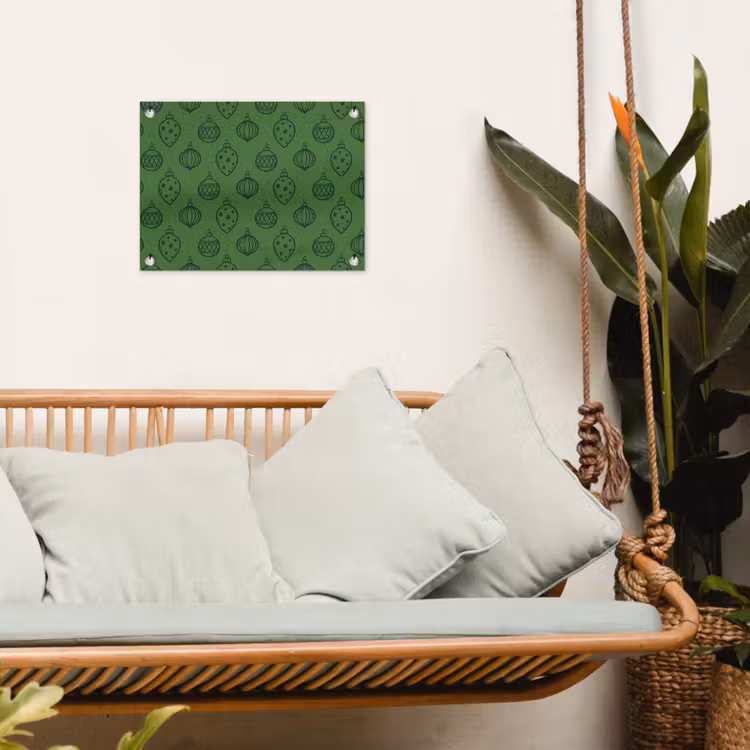 Tuinposter - Kerstbal - Kerst - Groen — 5