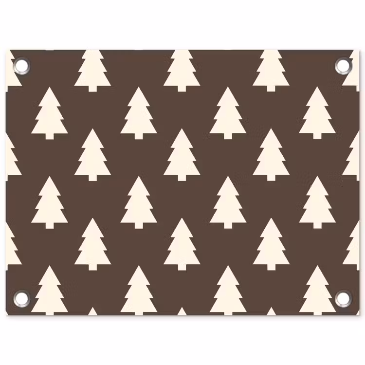 Tuinposter - Kerstboom - Grijs - Crème — 1