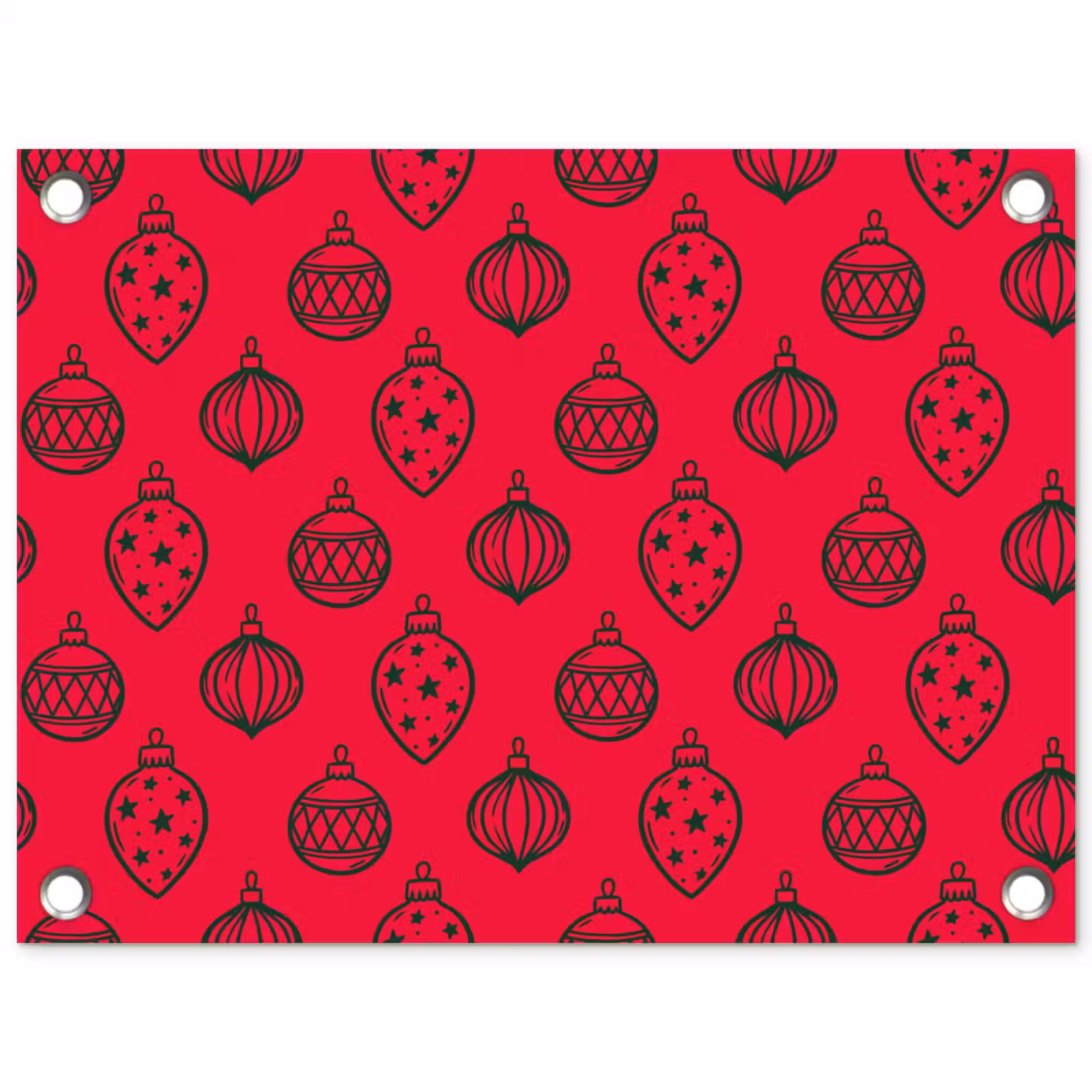 Tuinposter - Kerstbal - Groen - Rood — 1