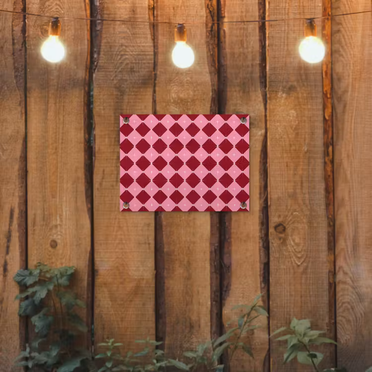 Tuinposter - Ster - Rood - Roze - Kerst — 2