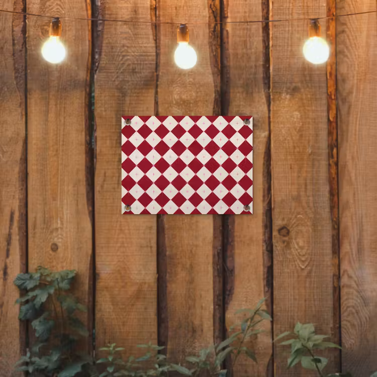 Tuinposter - Ster - Roze - Rood - Kerst — 2