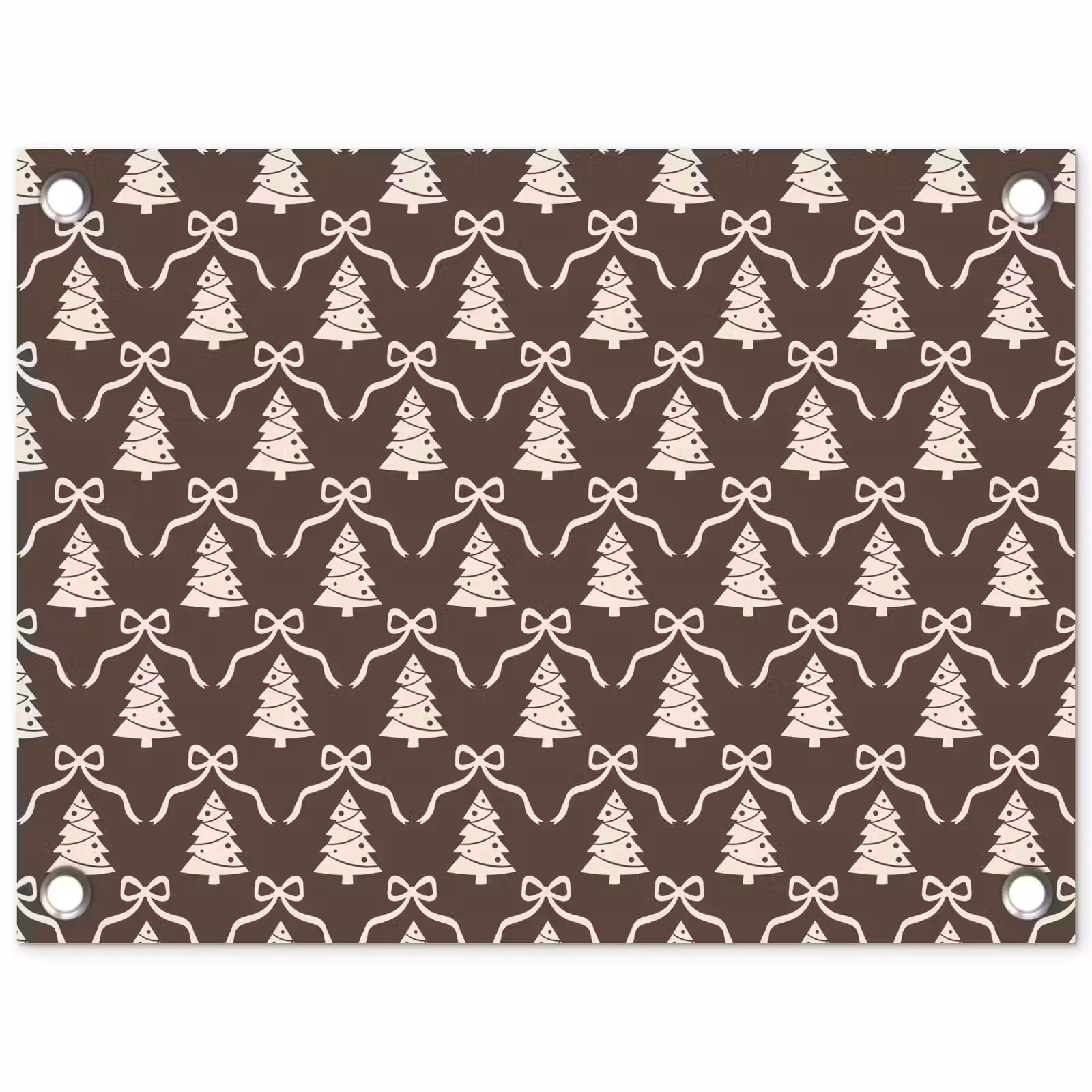 Tuinposter - Strik - Taupe - Wit - Kerst — 1