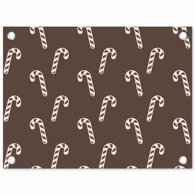 Tuinposter - Kerst - Crème - Taupe - Zuurstok — 1