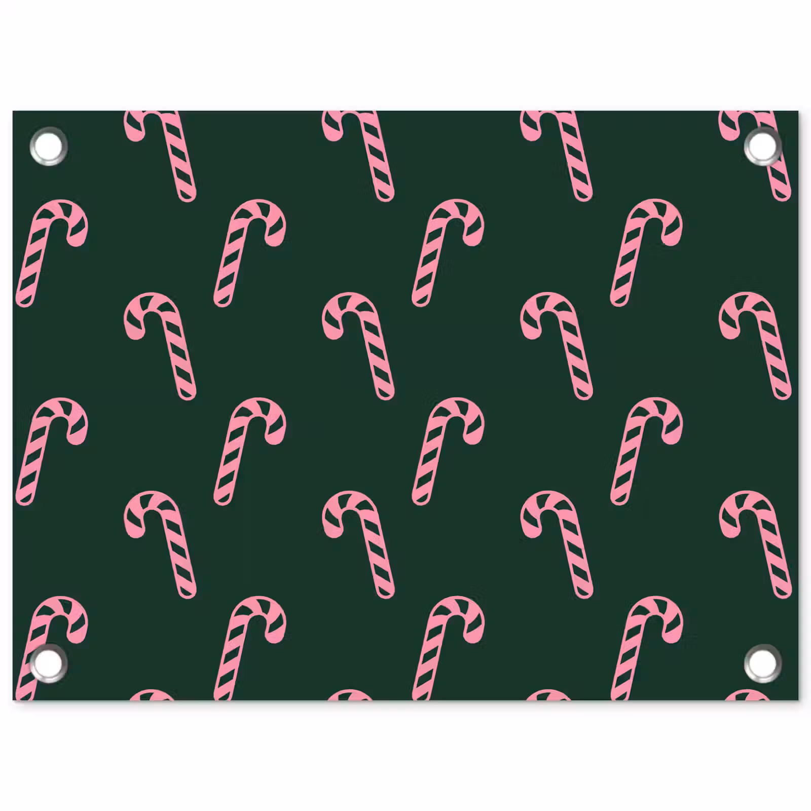 Tuinposter - Kerst - Roze - Groen - Zuurstok — 1