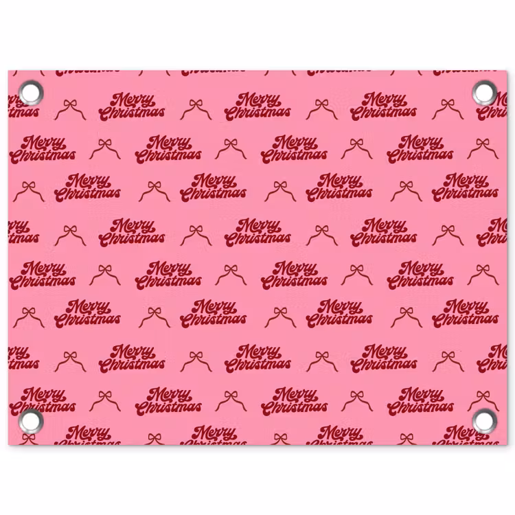 Tuinposter - Tekst - Roze - Rood - Strik — 1