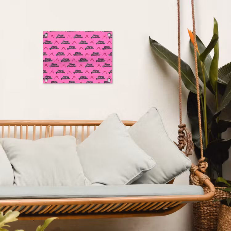 Tuinposter - Tekst - Neon - Roze - Kerst — 5