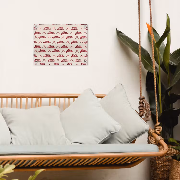 Tuinposter - Tekst - Rood - Crème - Strik — 5