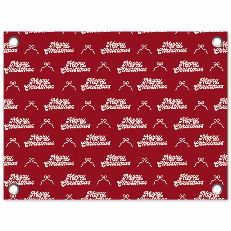 Tuinposter - Tekst - Rood - Wit - Strik — 1