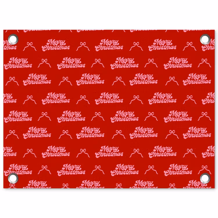 Tuinposter - Tekst - Strik - Roze - Rood — 1