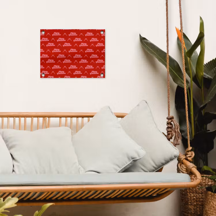 Tuinposter - Tekst - Strik - Roze - Rood — 5