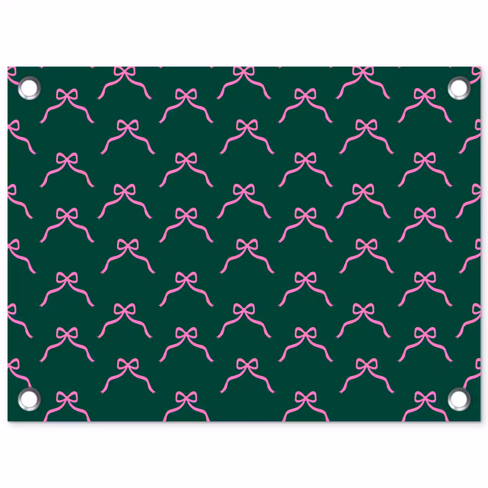 Tuinposter - Kerst - Neon - Groen - Strik — 1