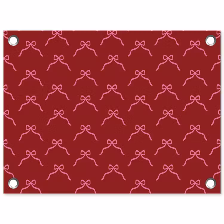Tuinposter - Strik - Kerst - Rood - Roze — 1