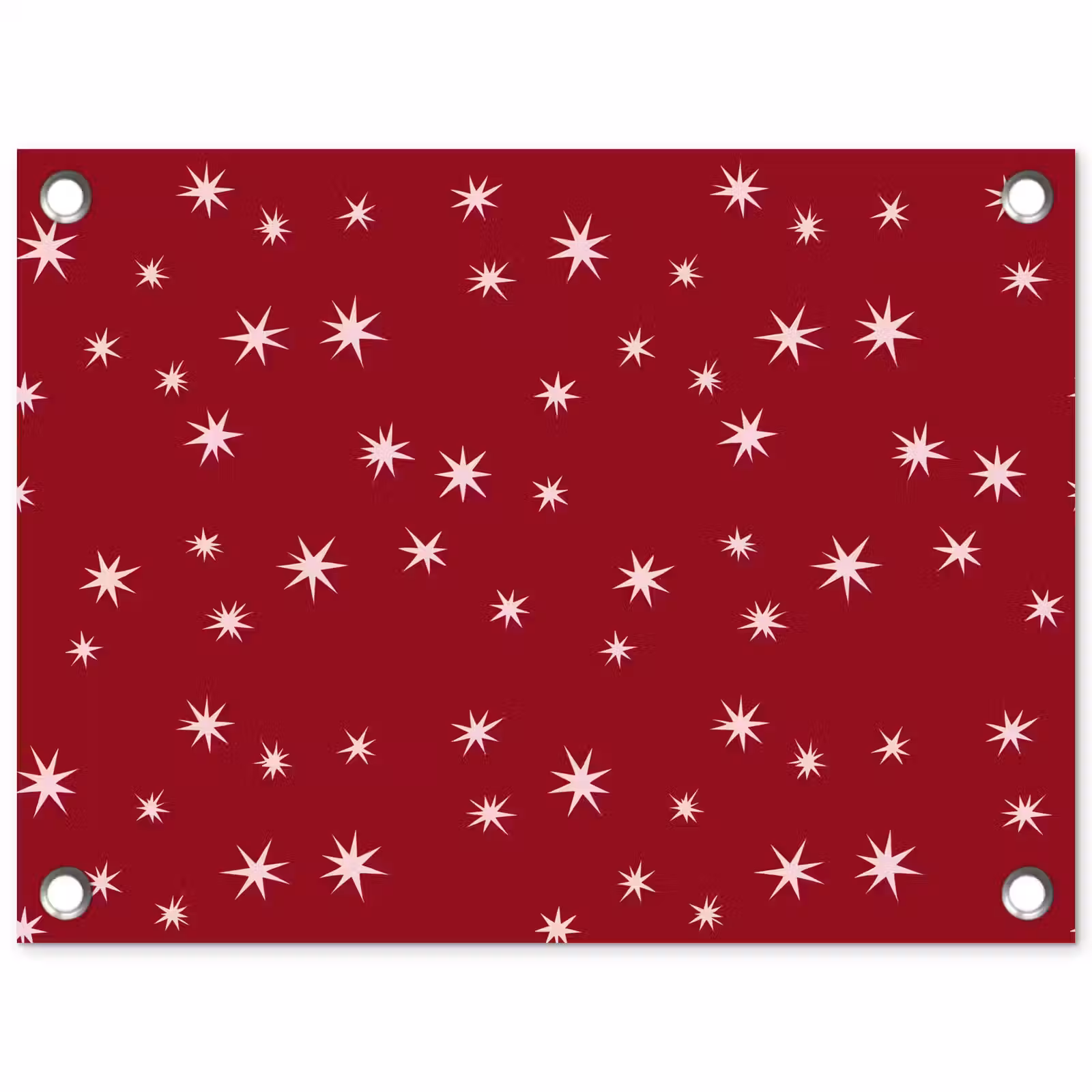 Tuinposter - Rood - Wit - Kerst - Ster — 1