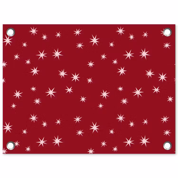 Tuinposter - Rood - Wit - Kerst - Ster — 1