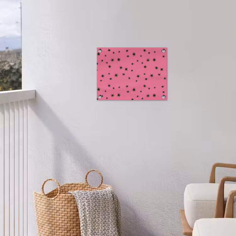 Tuinposter - Ster - Groen - Roze - Kerst — 3