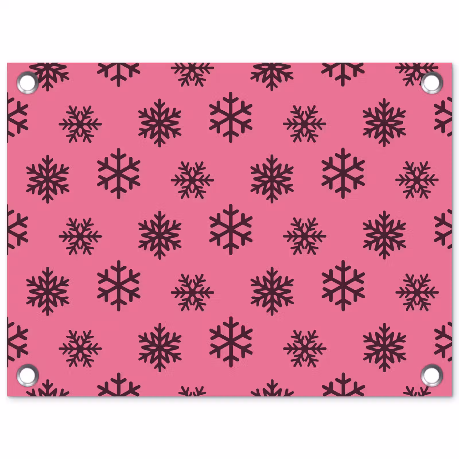 Tuinposter - Sneeuwvlok - Paars - Roze - Kerst — 1