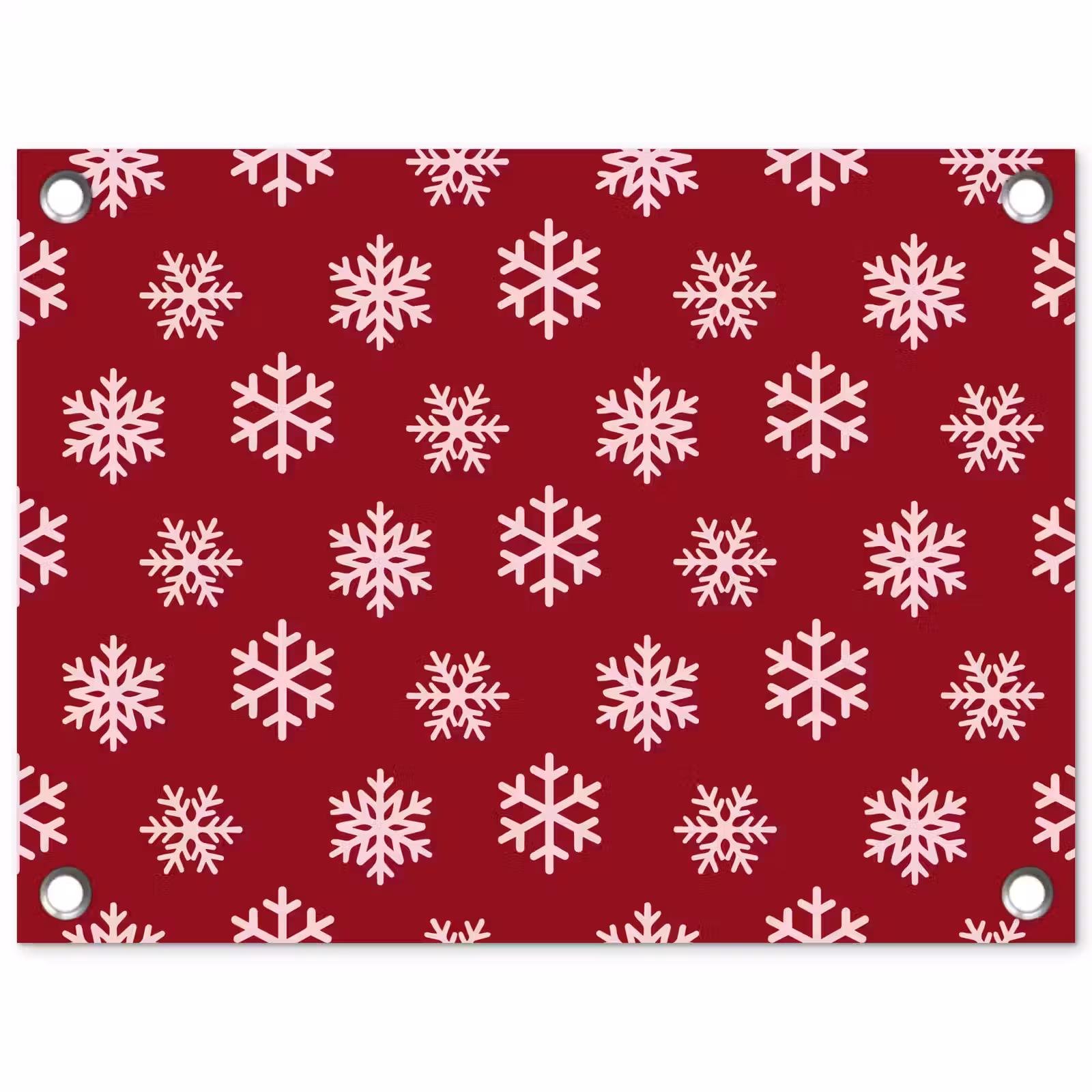 Tuinposter - Sneeuwvlok - Rood - Roze - Kerst — 1