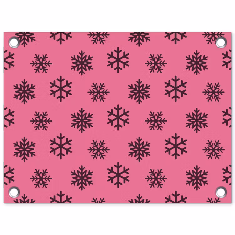 Tuinposter - Sneeuwvlok - Paars - Roze - Kerst — 1