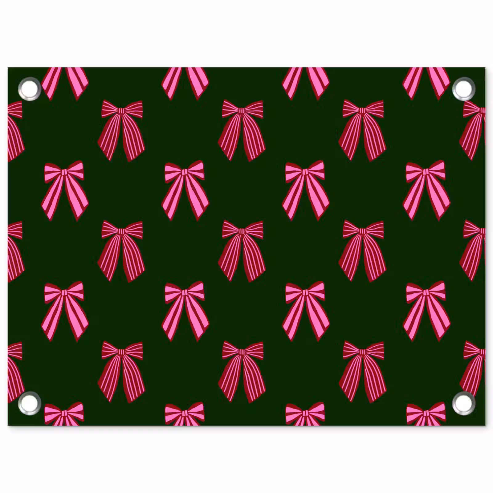 Tuinposter - Strikken - Kerst - Roze - Groen — 1