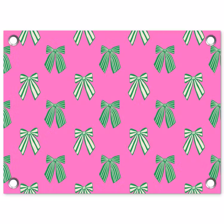 Tuinposter - Strikken - Kerst - Neon - Roze - Groen — 1