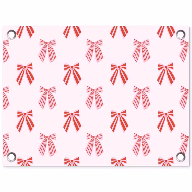 Tuinposter - Strikken - Kerst - Roze - Rood — 1