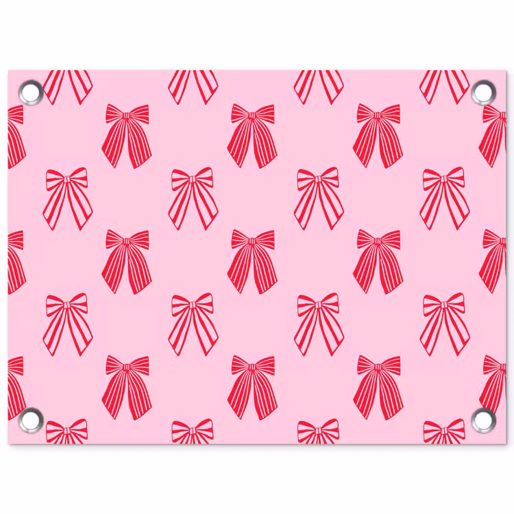Tuinposter - Strikken - Kerstmis - Roze - Rood — 1