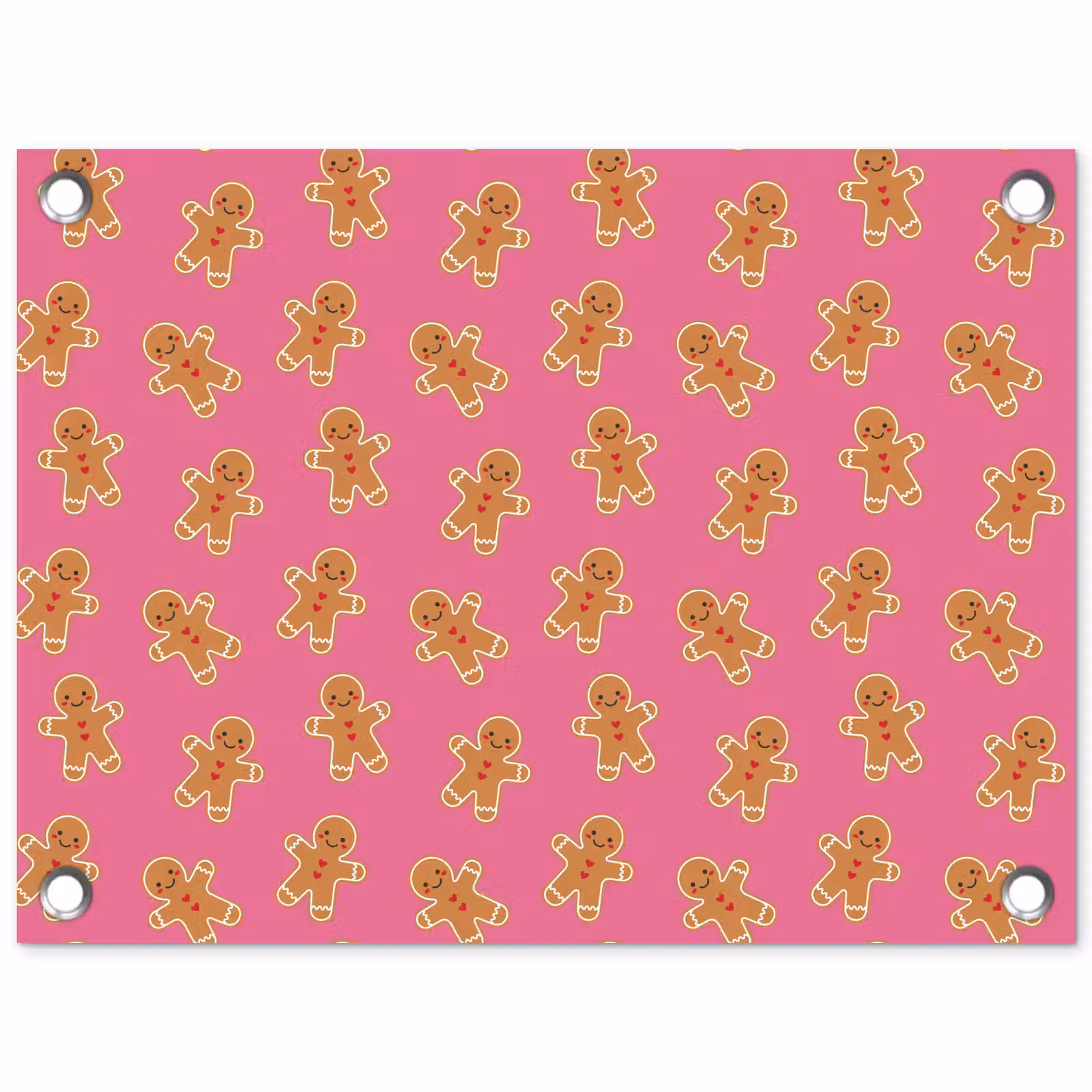 Tuinposter - Peperkoek - Roze - Bruin - Kerst — 1