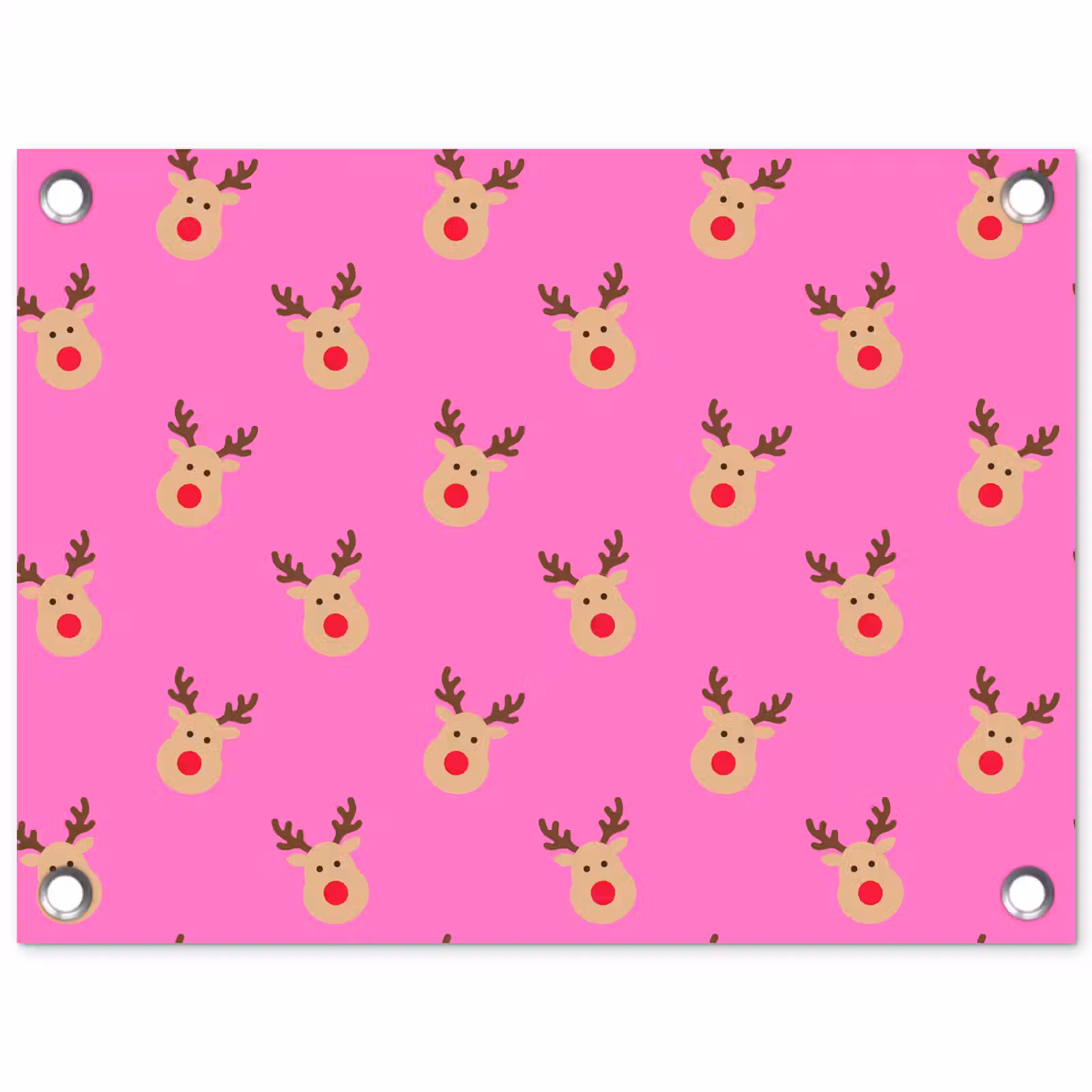 Tuinposter - Rendieren - Kerst - Neon - Roze — 1