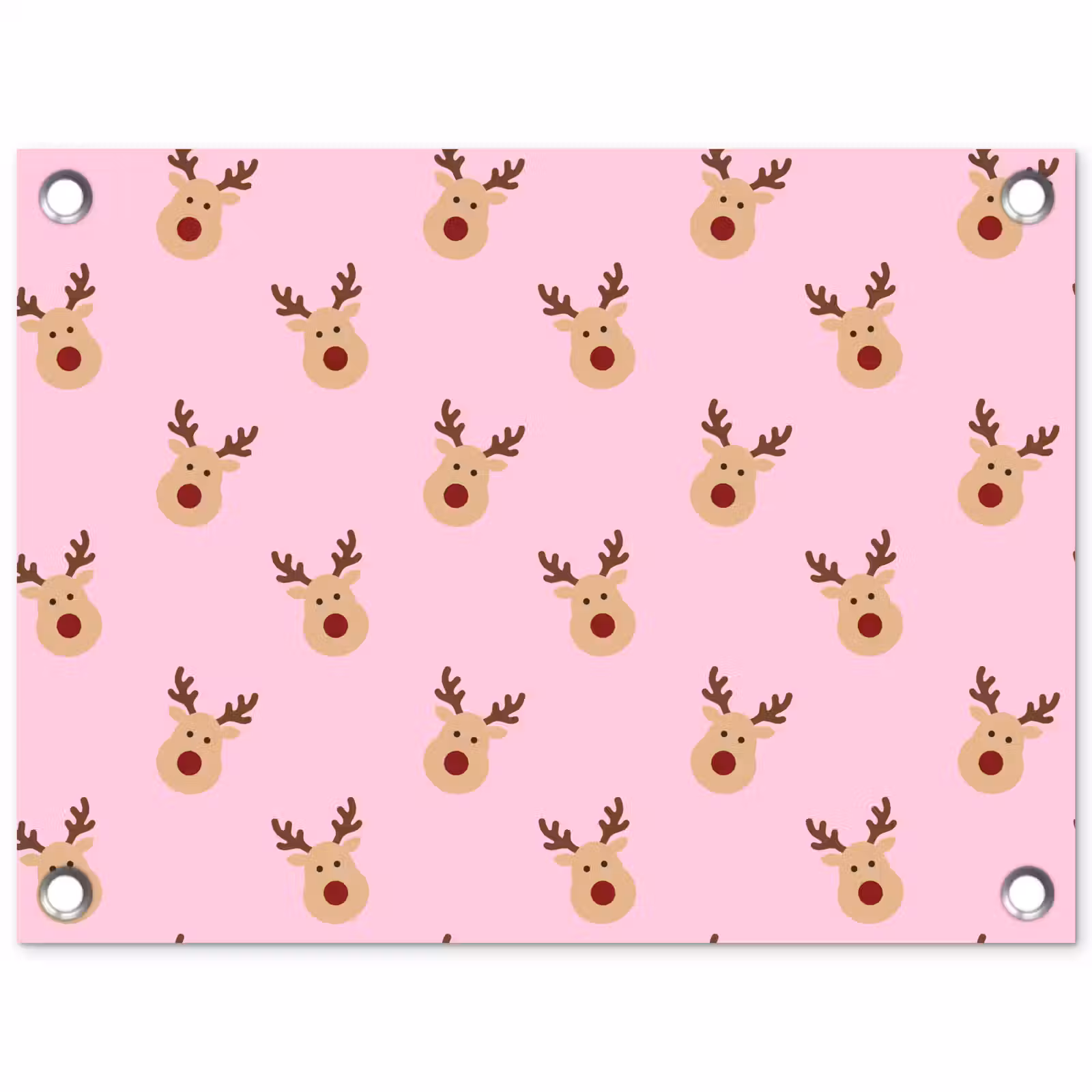 Tuinposter - Rendieren - Kerst - Roze — 1