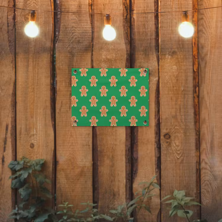 Tuinposter - Peperkoek - Kerst - Neon - Groen — 2