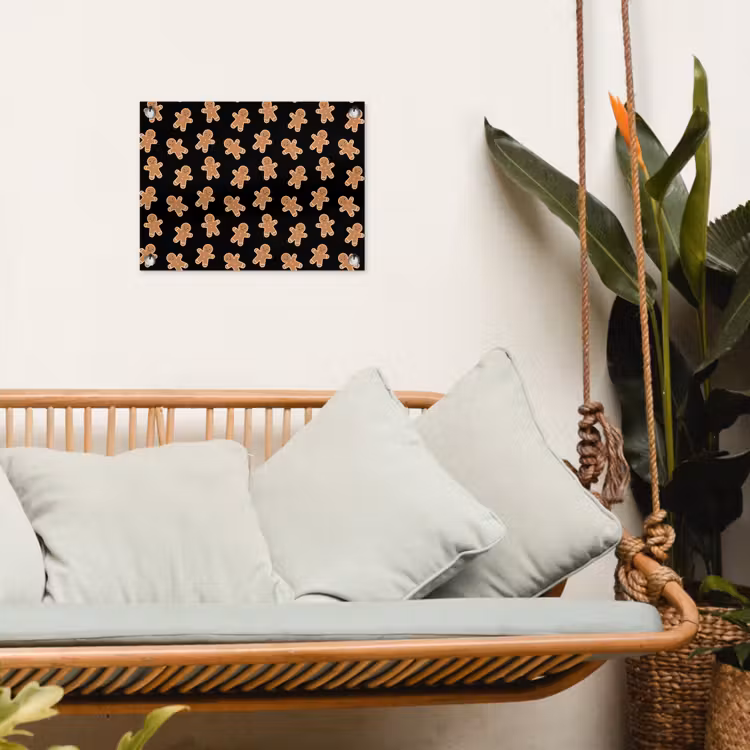 Tuinposter - Peperkoek - Kerst - Zwart - Bruin — 5