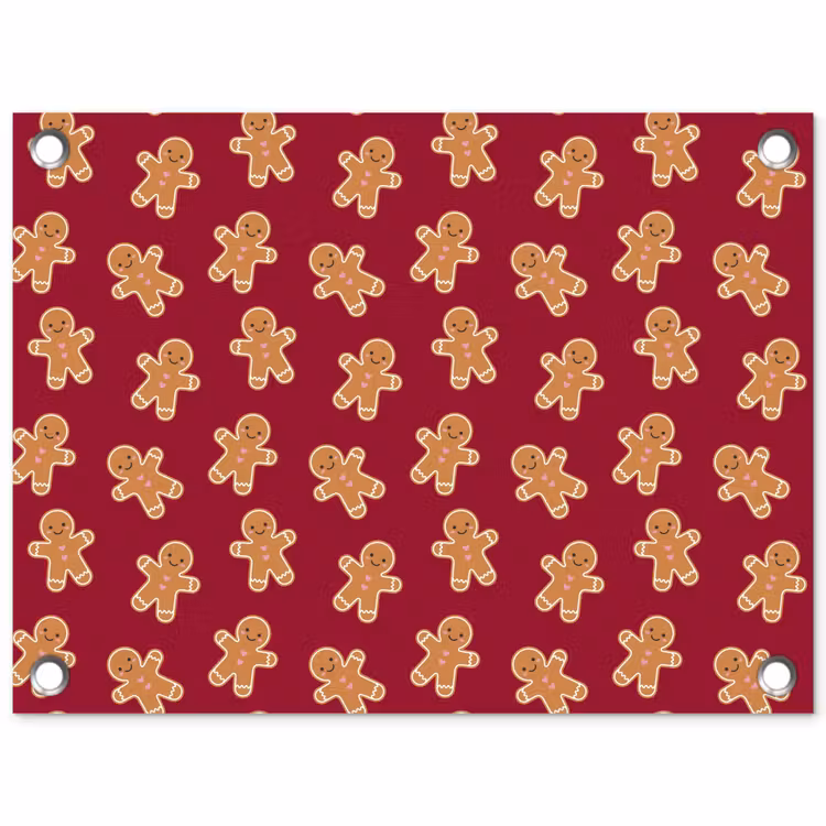 Tuinposter - Peperkoek - Rood - Bruin - Kerst — 1