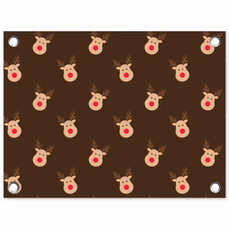 Tuinposter - Rendieren - Kerst - Bruin — 1