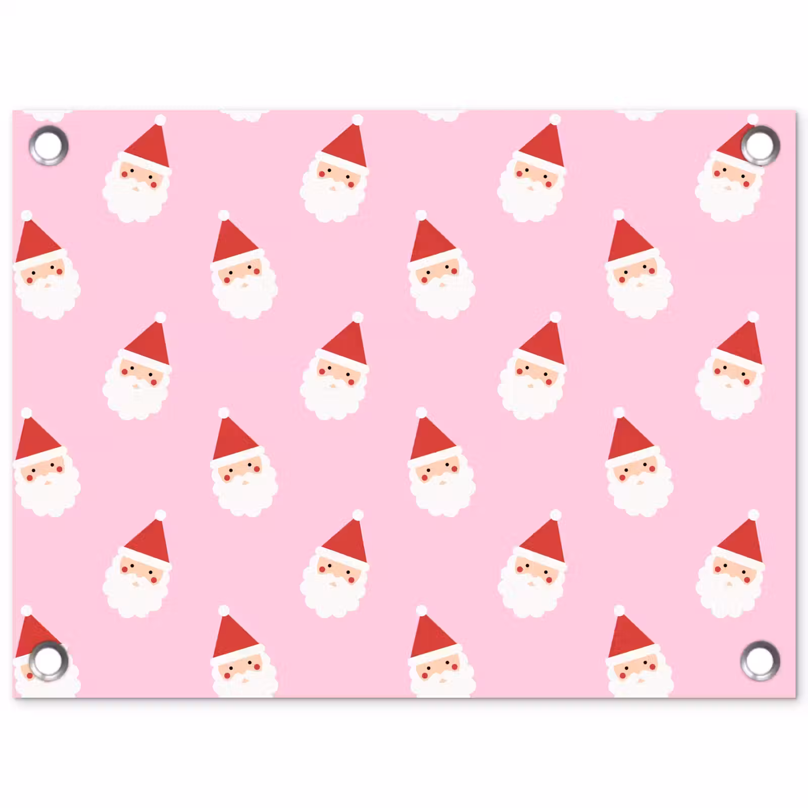 Tuinposter - Kerstman - Kerst - Roze — 1