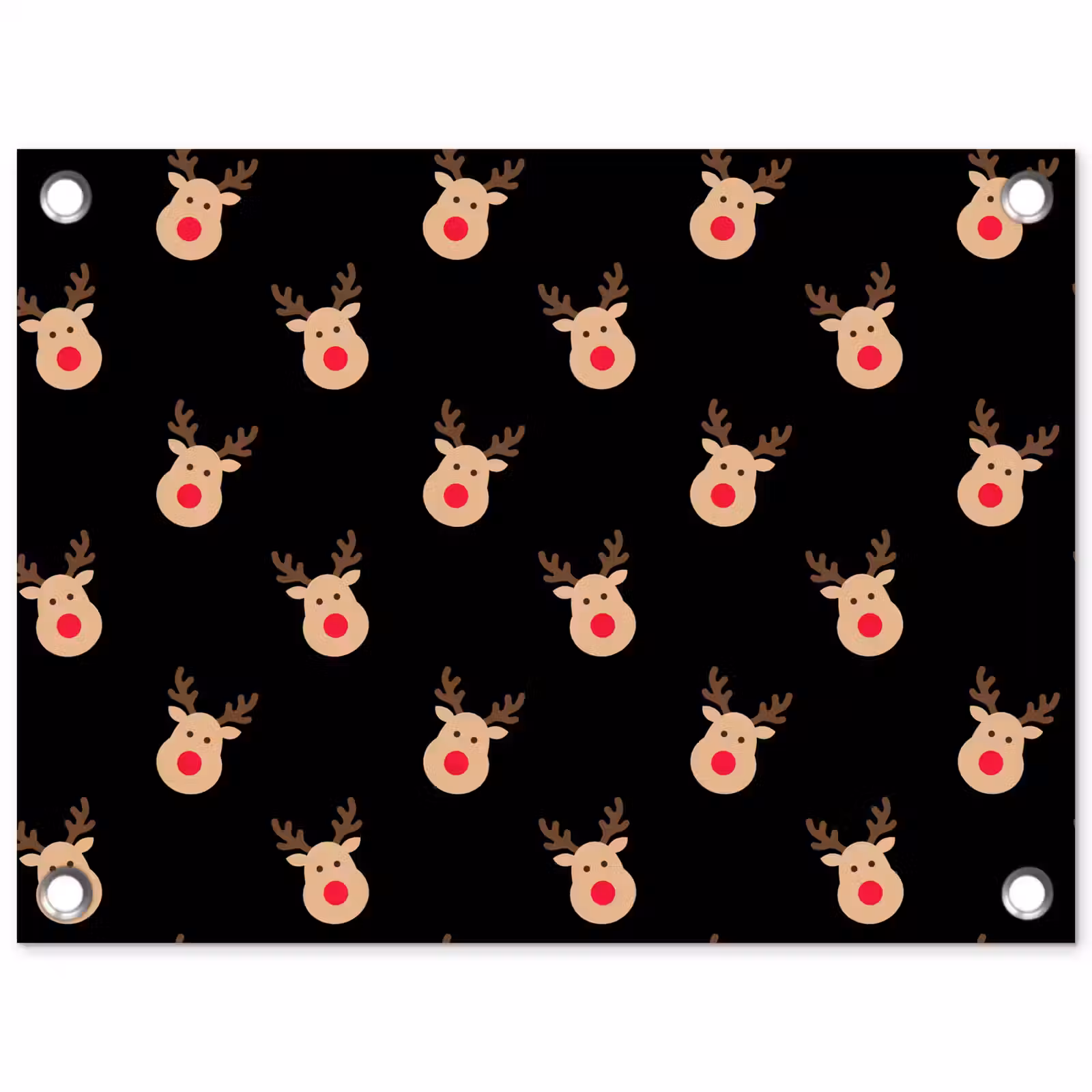 Tuinposter - Rendieren - Kerst - Zwart — 1