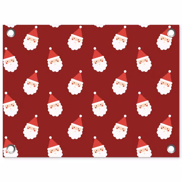 Tuinposter - Kerstman - Kerst - Rood — 1