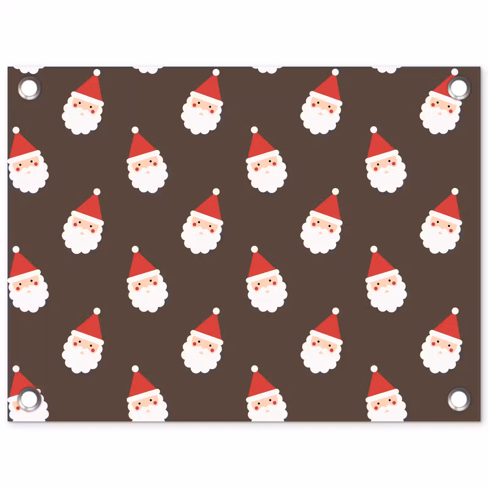 Tuinposter - Kerstman - Kerst - Bruin — 1