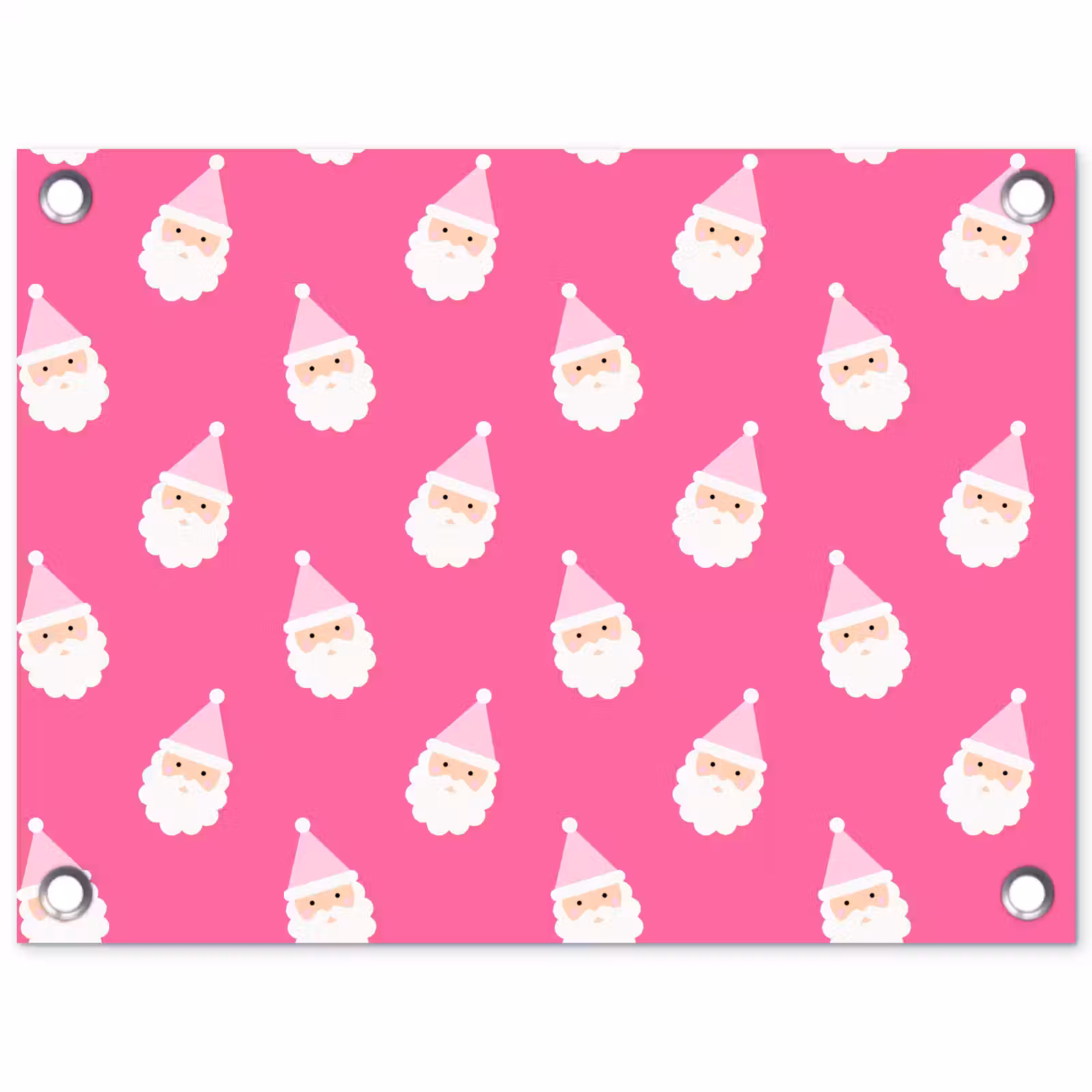 Tuinposter - Kerstman - Kerst - Neon - Roze — 1