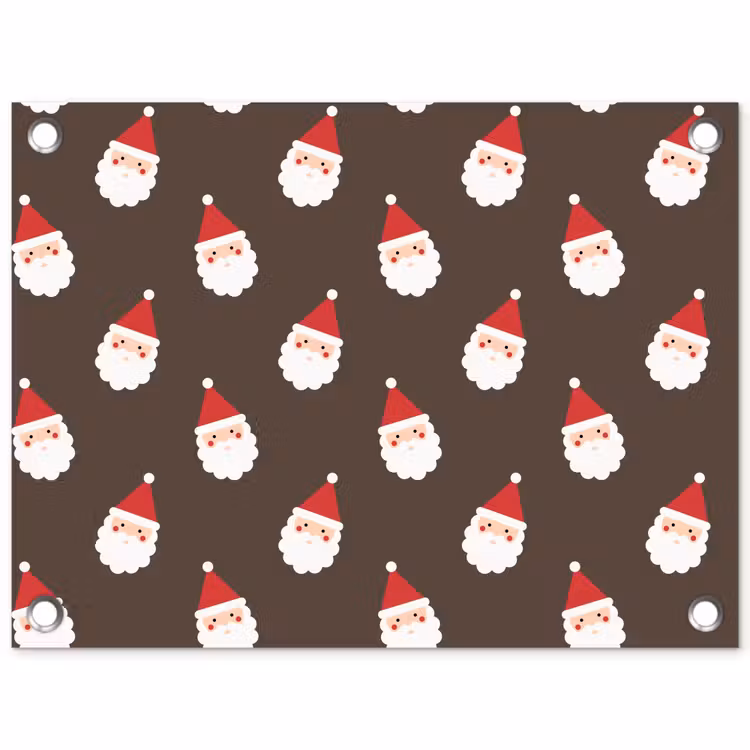 Tuinposter - Kerstman - Kerst - Bruin — 1