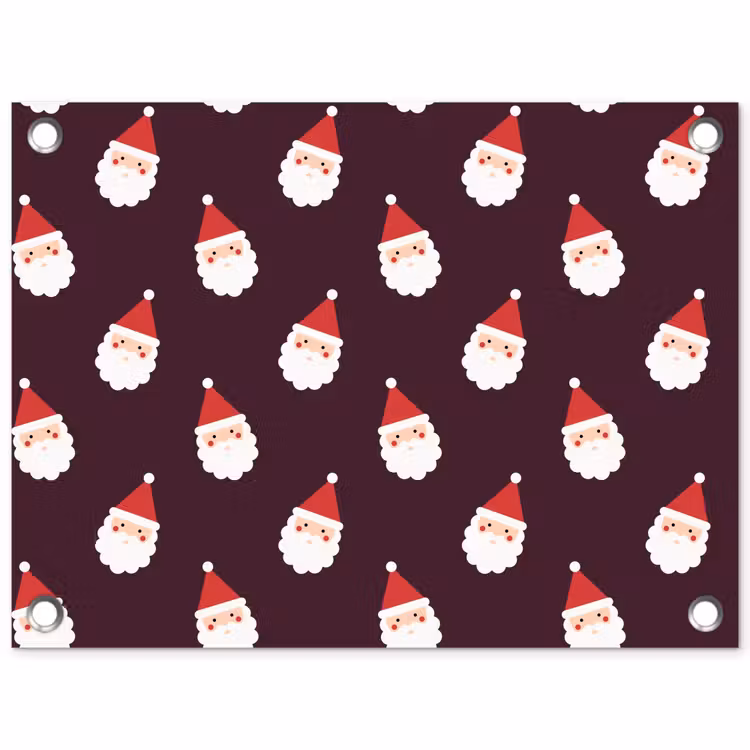 Tuinposter - Kerstman - Kerst - Donker - Rood — 1