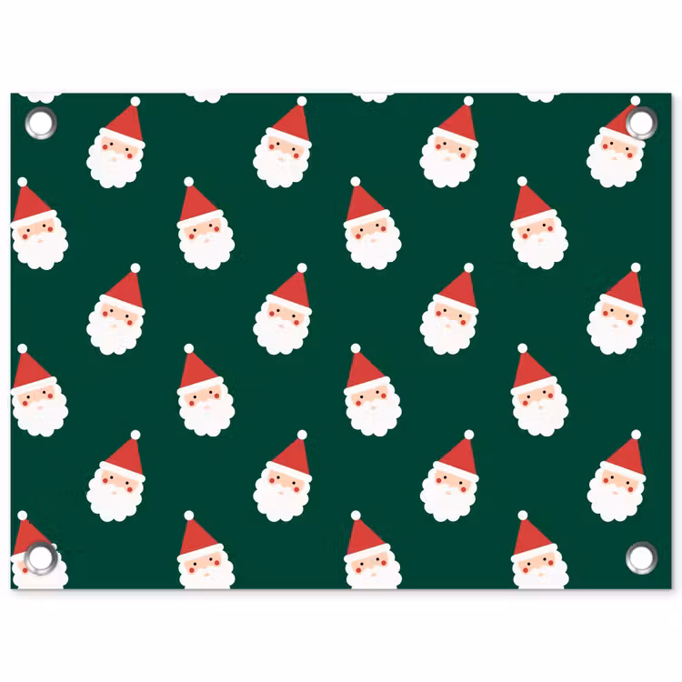 Tuinposter - Kerstman - Kerst - Groen — 1
