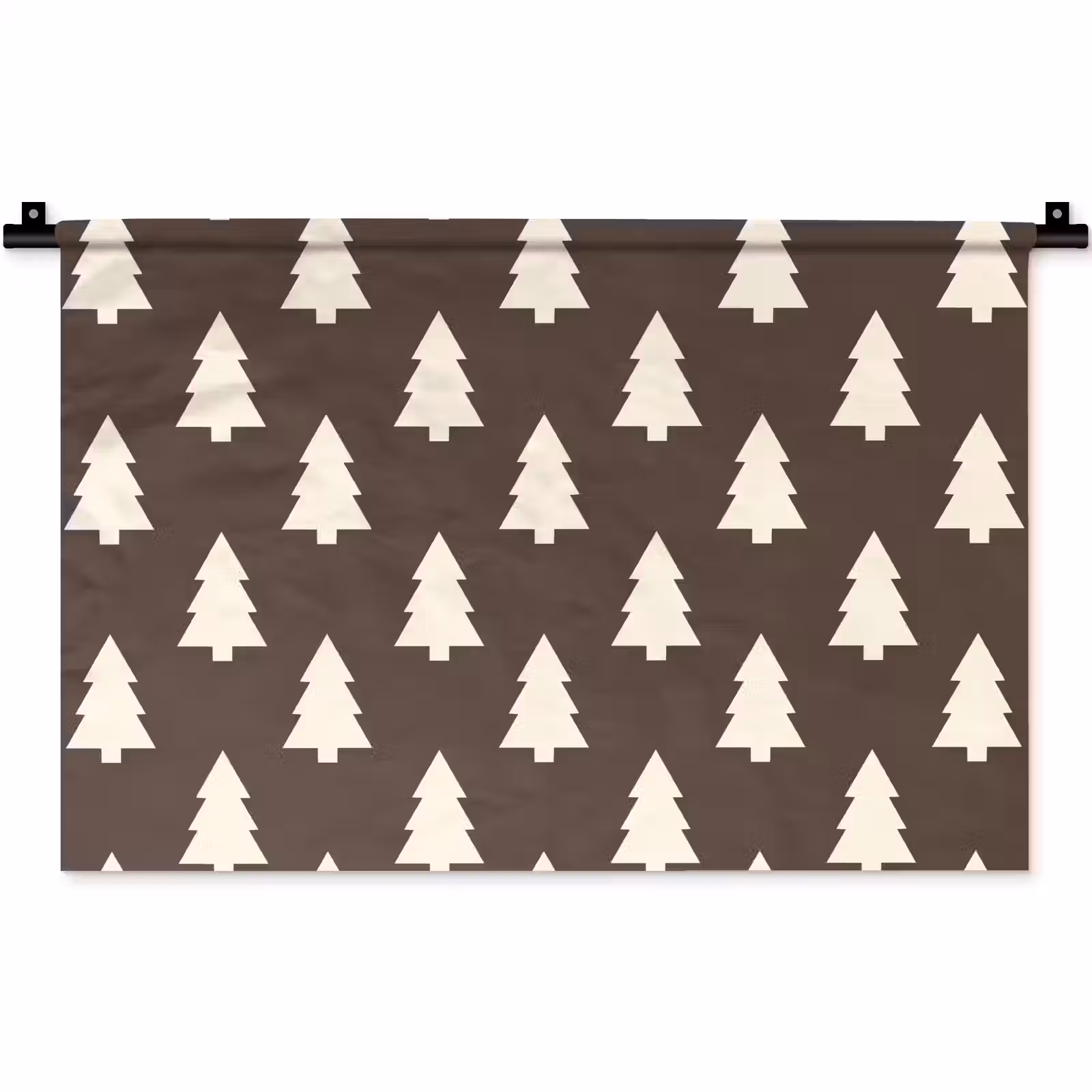 Wandkleed - Kerstboom - Grijs - Crème — 1