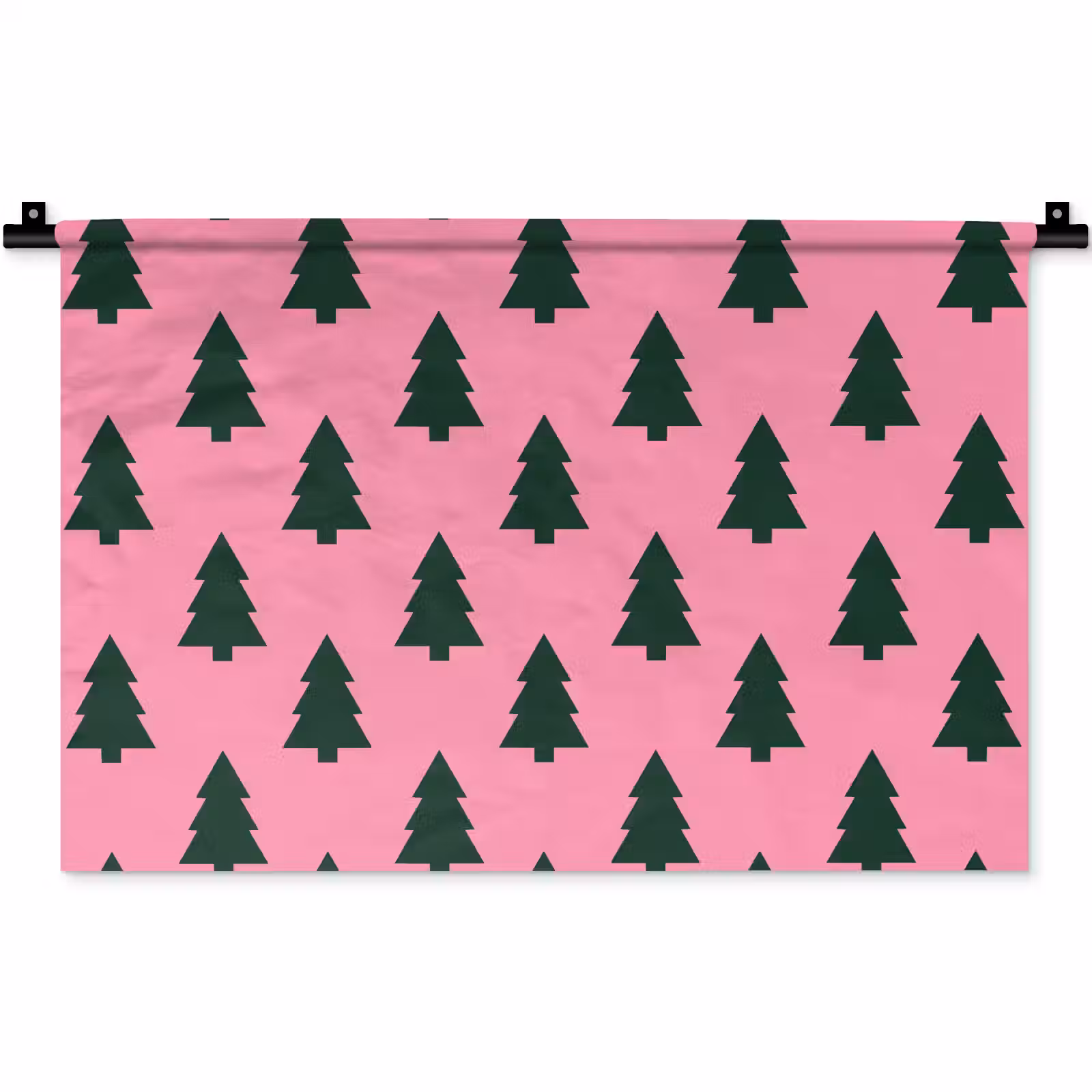 Wandkleed - Kerstboom - Roze - Groen — 1