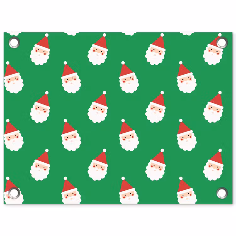 Tuinposter - Kerstman - Kerst - Neon - Groen — 1