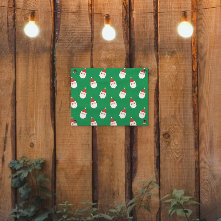 Tuinposter - Kerstman - Kerst - Neon - Groen — 2
