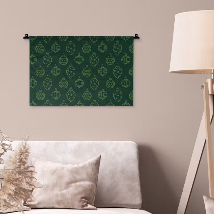 Wandkleed - Kerstbal - Groen - Kerst — 2