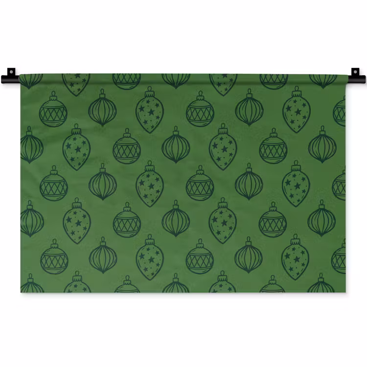 Wandkleed - Kerstbal - Kerst - Groen — 1