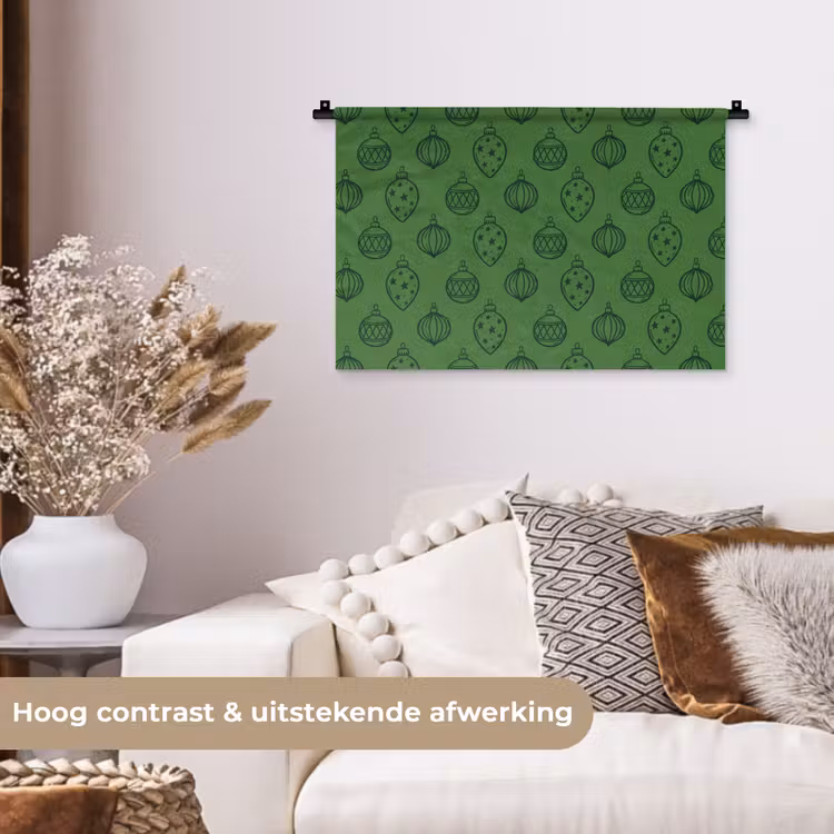 Wandkleed - Kerstbal - Kerst - Groen — 4